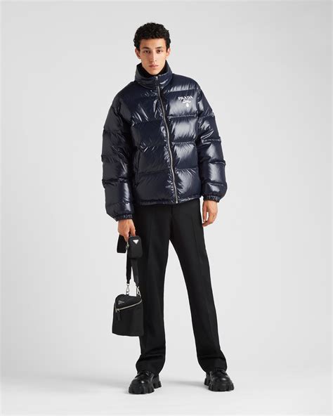 prada mens leather jackets|Prada down jacket men's.